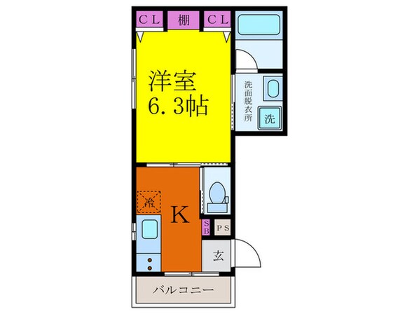 リアンコート江坂の物件間取画像